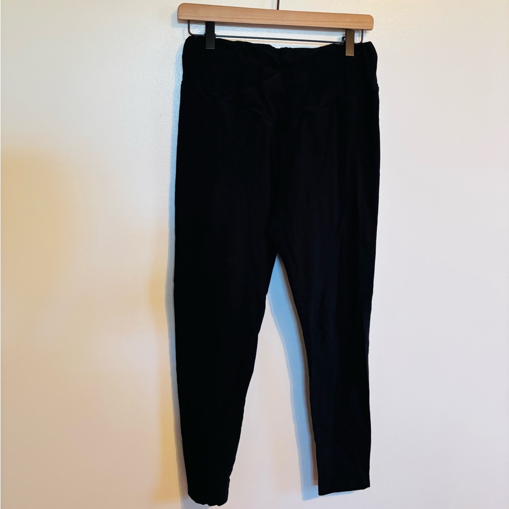 SHEIN black workout pants with crossed waistline size large